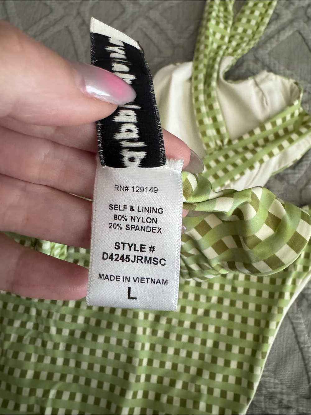 Dippin Daisys Green Gingham Bikini Set - Picture 5 of 6